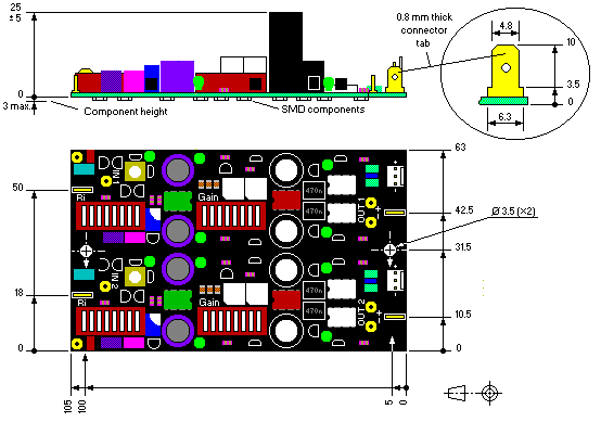 Drawing CT100 phono stage module