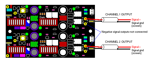 CT100 unbalanced output connections